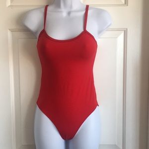 American apparel red tank bodysuit